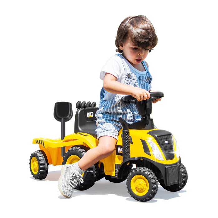 Kids Ride on Tractor Licensed Caterpillar Foot to Floor Sliding Car-Yellow & Black