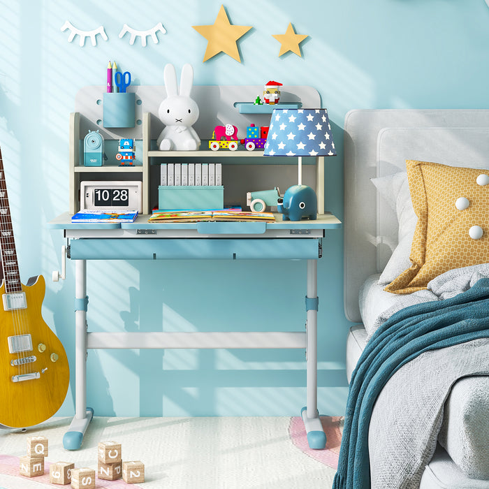 Adjustable Kids Study Desk - Height Adjustable Children's Writing Table with Tilt Desktop - Perfect for Studying and Writing Activities