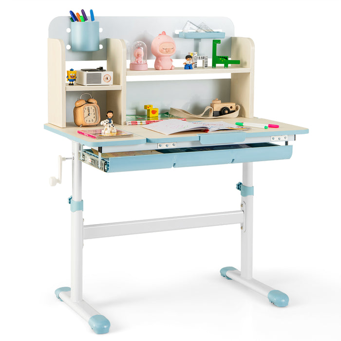 Adjustable Kids Study Desk - Height Adjustable Children's Writing Table with Tilt Desktop - Perfect for Studying and Writing Activities