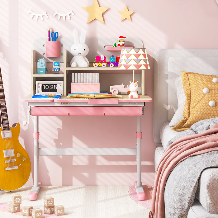 Adjustable Kids Study Desk - Height Adjustable Children's Writing Table with Tilt Desktop - Perfect for Studying and Writing Activities