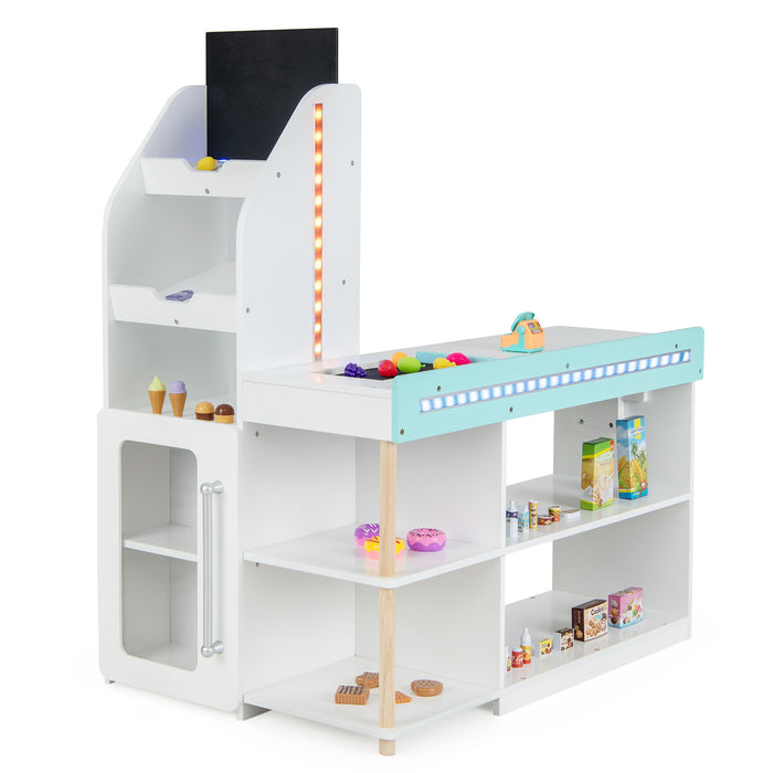 Kids Supermarket Shopping Set with Shopping Cart and Cash Register-