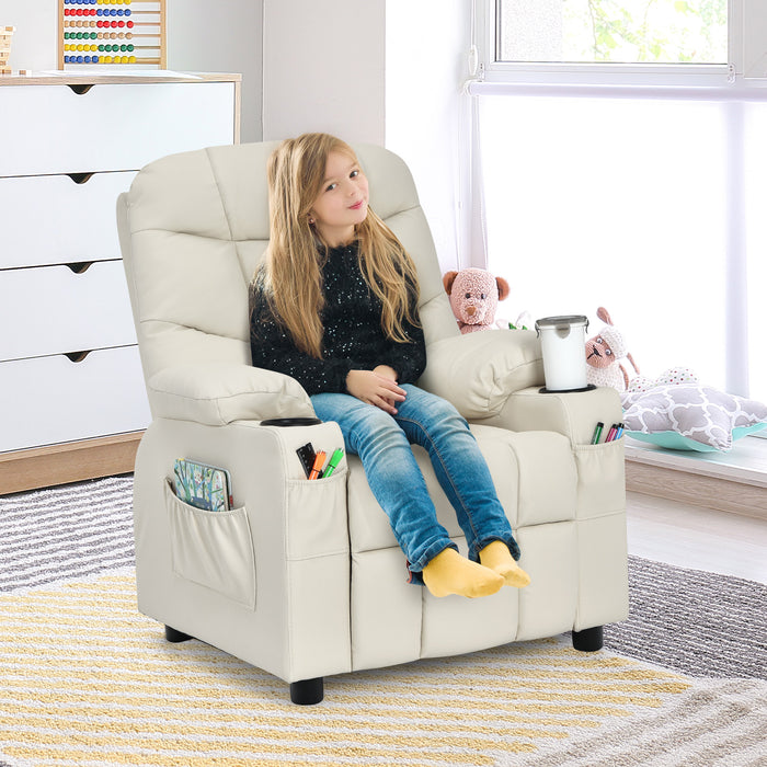 Kids Youth Toddler Upholstered Lounge Recliner Chai with Footrest-