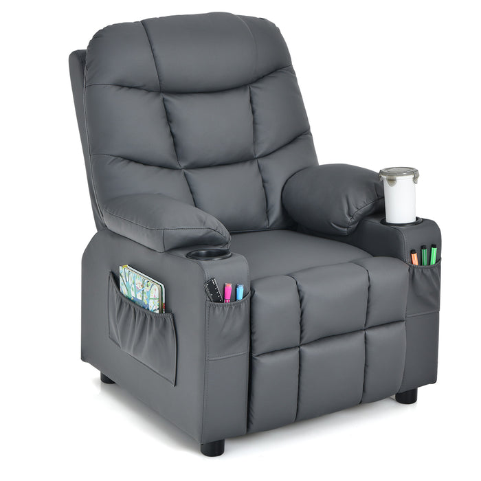 Kids Youth Toddler Upholstered Lounge Recliner Chai with Footrest-