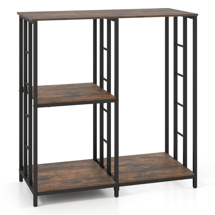 Kitchen Baker's Rack Mini Fridge Stand Table with 4 Shelves-
