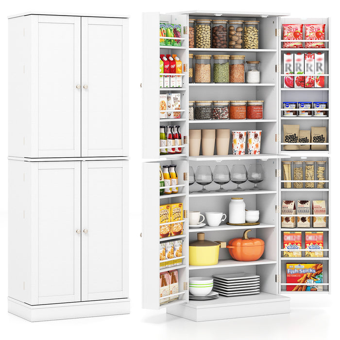 Kitchen Pantry Cabinet Freestanding Tall Buffet Cupboard with Cabinets-