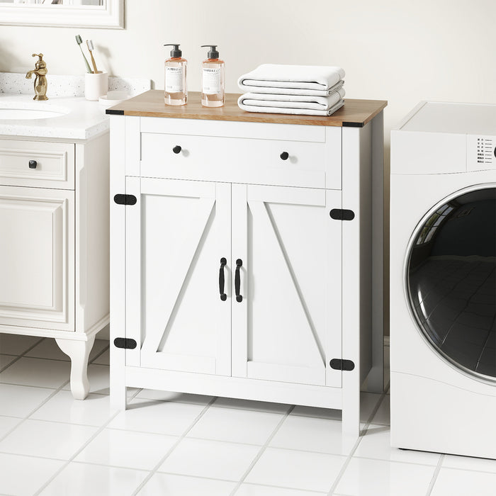 Kitchen Pantry Storage Cabinet with Drawer and Adjustable Shelf-