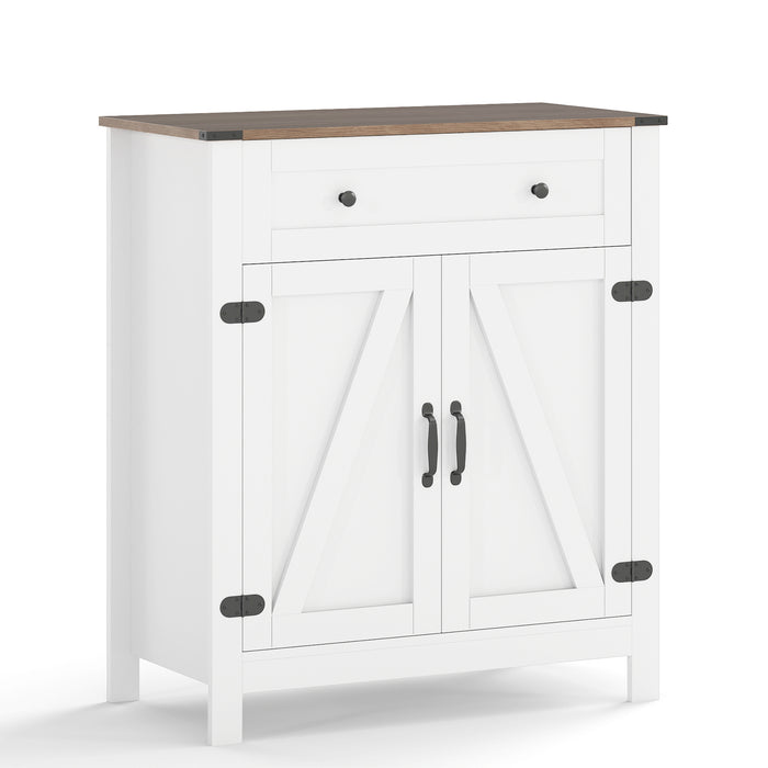 Kitchen Pantry Storage Cabinet with Drawer and Adjustable Shelf-