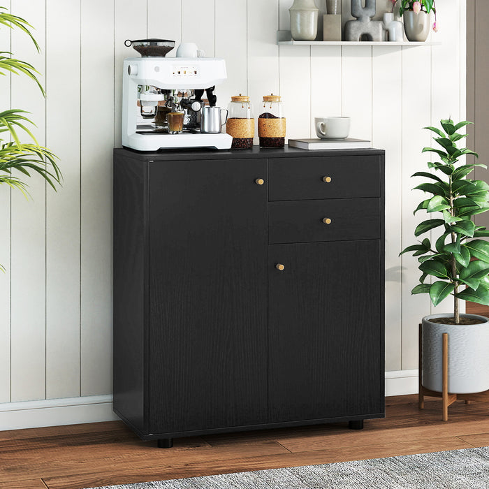 Kitchen Sideboard Buffet Cabinet with 3 Adjustable Shelves-