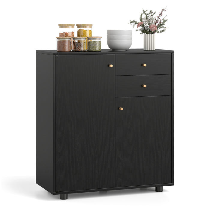 Kitchen Sideboard Buffet Cabinet with 3 Adjustable Shelves-