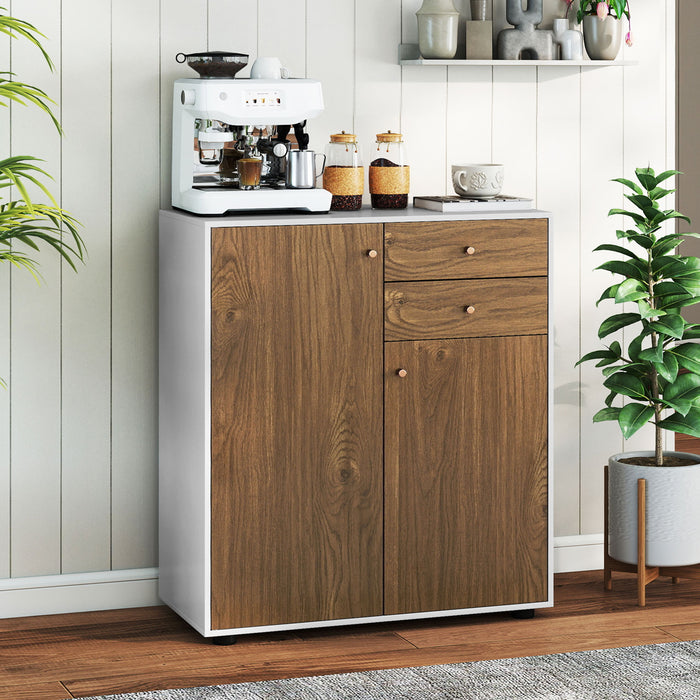 Kitchen Sideboard Buffet Cabinet with 3 Adjustable Shelves-