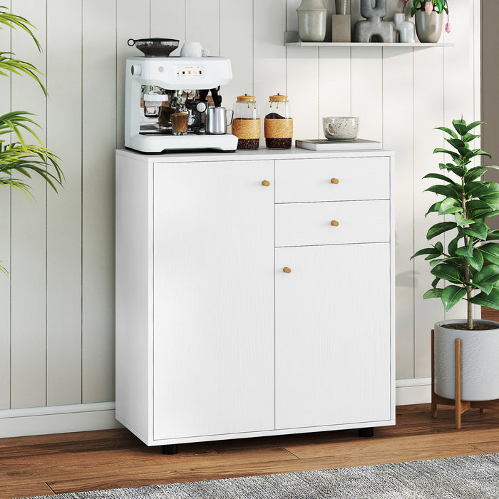Kitchen Sideboard Buffet Cabinet with 3 Adjustable Shelves-