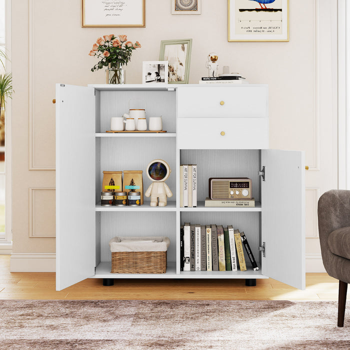Kitchen Sideboard Buffet Cabinet with 3 Adjustable Shelves-