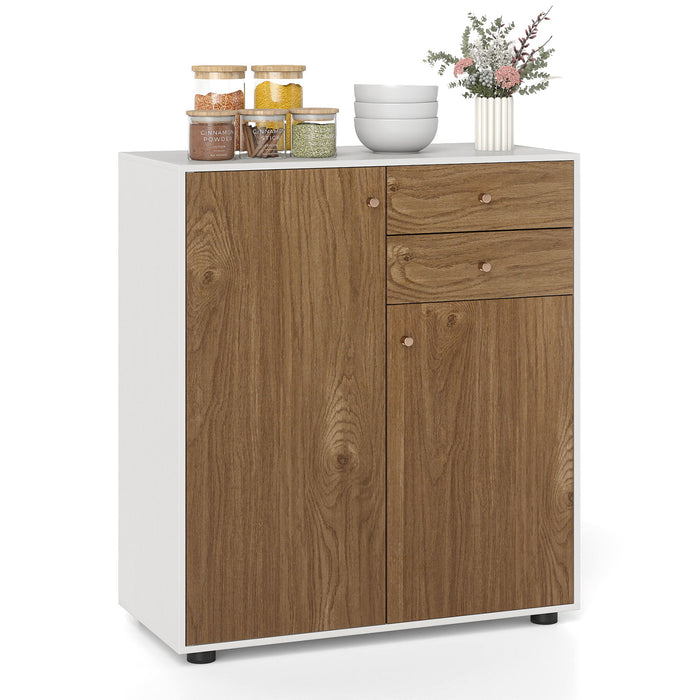 Kitchen Sideboard Buffet Cabinet with 3 Adjustable Shelves-
