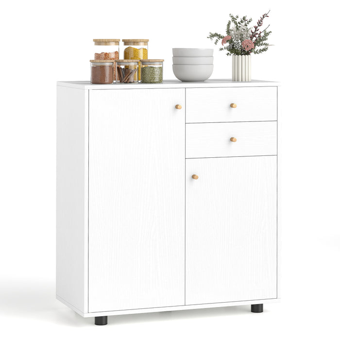 Kitchen Sideboard Buffet Cabinet with 3 Adjustable Shelves-