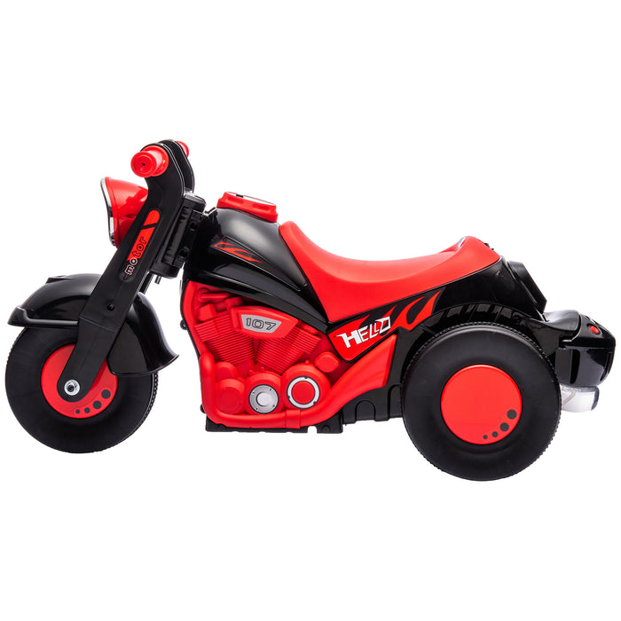 AIYAPLAY Foot To Floor Sliding Kids Ride On Car with Music, Bubble, for Toddler from 2 to 5 Years Old - Black | Aosom UK