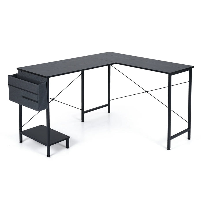 L Shaped Office Desk with Drawer Reversible Corner Computer Desk-