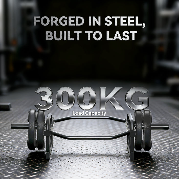 SPORTNOW Olympic Trap Bar, 2" Hex Barbell Bar with 300kg Capacity for Deadlifts, Shrugs, Squats and Farmer Walks