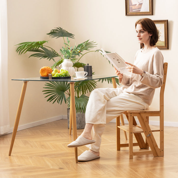 Convertible Step Stool and Chair with Safety Locks for Adults-
