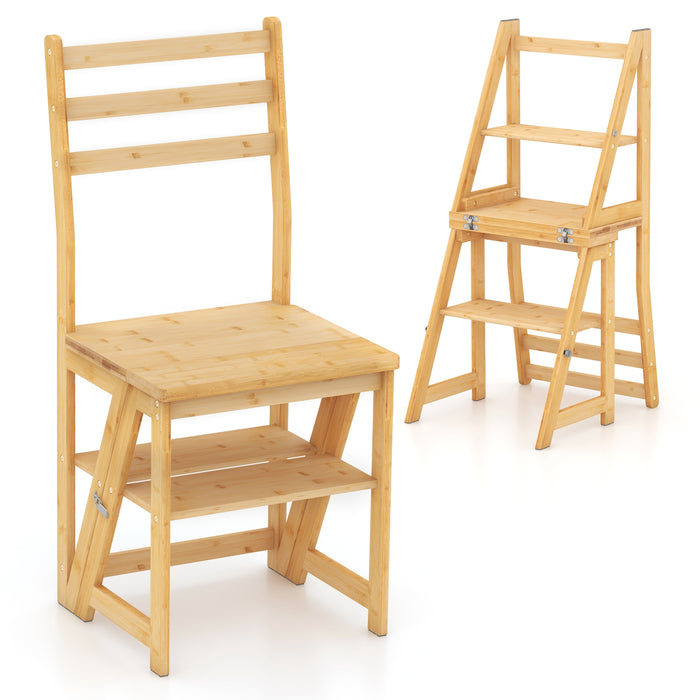 Convertible Step Stool and Chair with Safety Locks for Adults-
