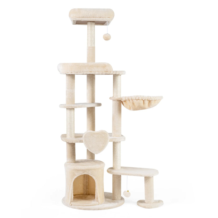 Large Multi-Level Cat Tree with Sisal-Covered Scratching Posts-