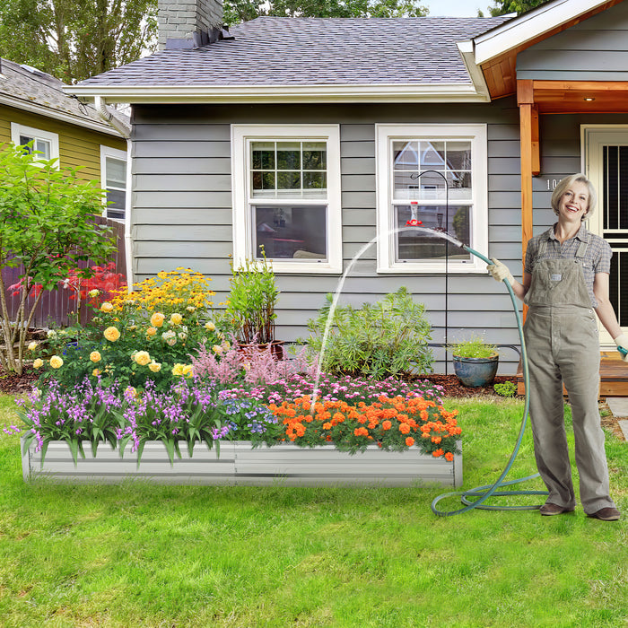 240 x 120 x 30 cm Galvanized Large Metal Raised Garden Bed-