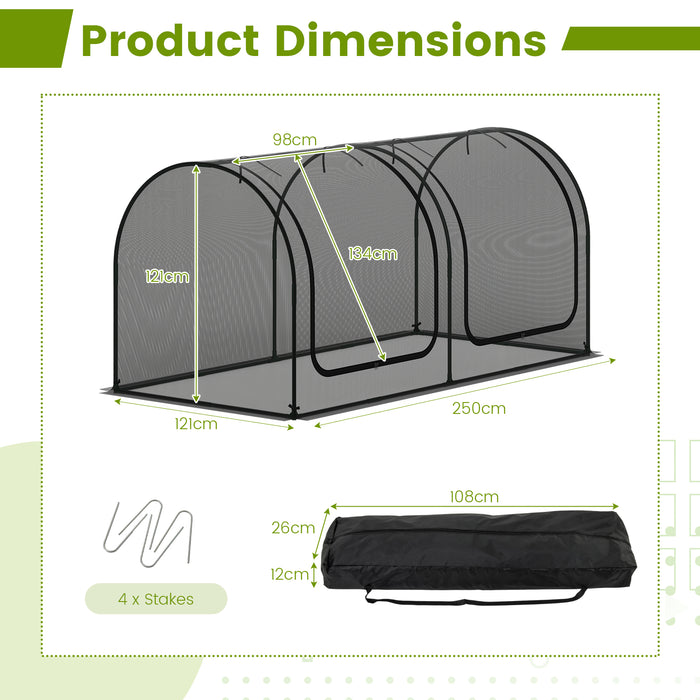 Large Portable Plant Protection Tent with Roll-up Zippered Doors-Size 1