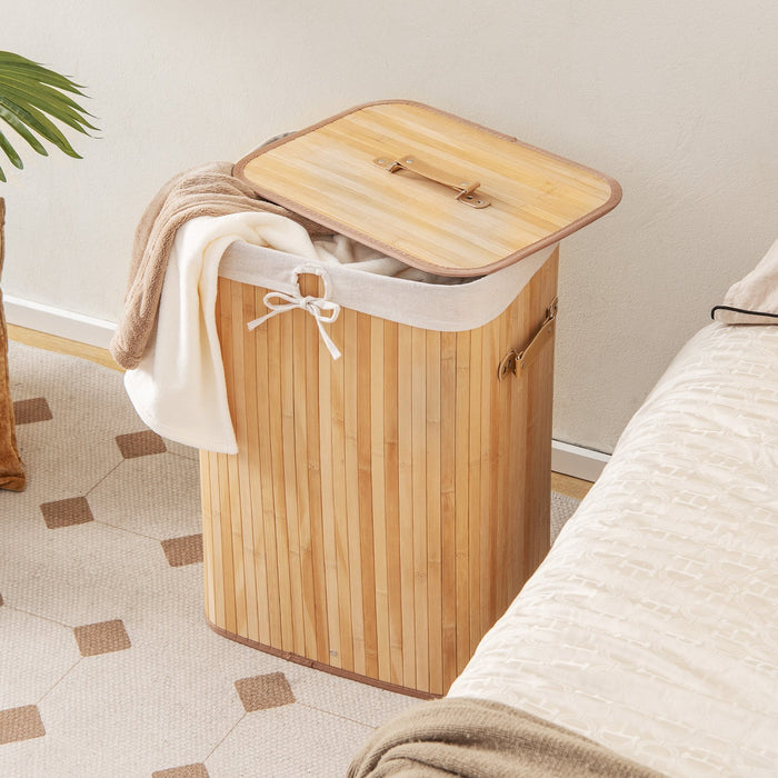 Laundry Hamper with Lid and Handles-