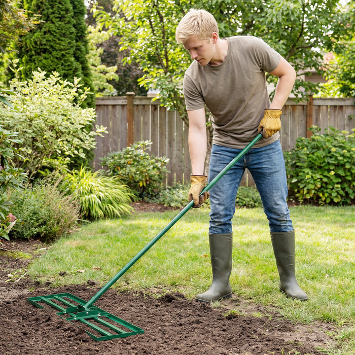 Lawn Leveling Rake Heavy Duty Lawn Level Tool for Soil Farm-