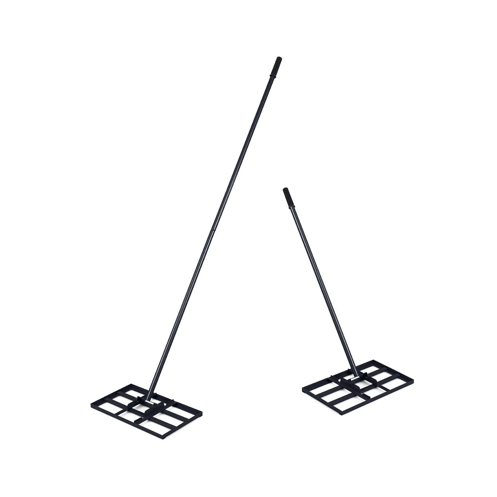 Lawn Leveling Rake Heavy-Duty Metal Levelawn Tool with 43 x 25 cm Plate-
