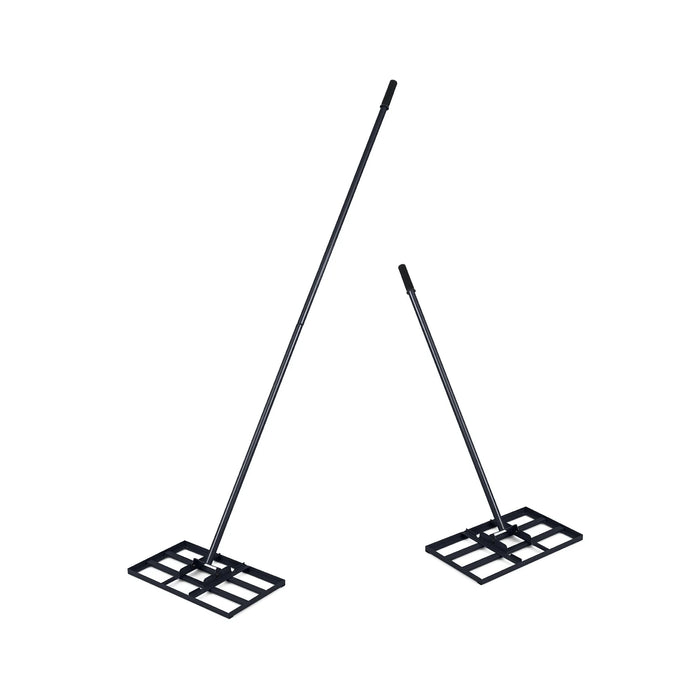 Lawn Leveling Rake Heavy-Duty Metal Levelawn Tool with 43 x 25 cm Plate-