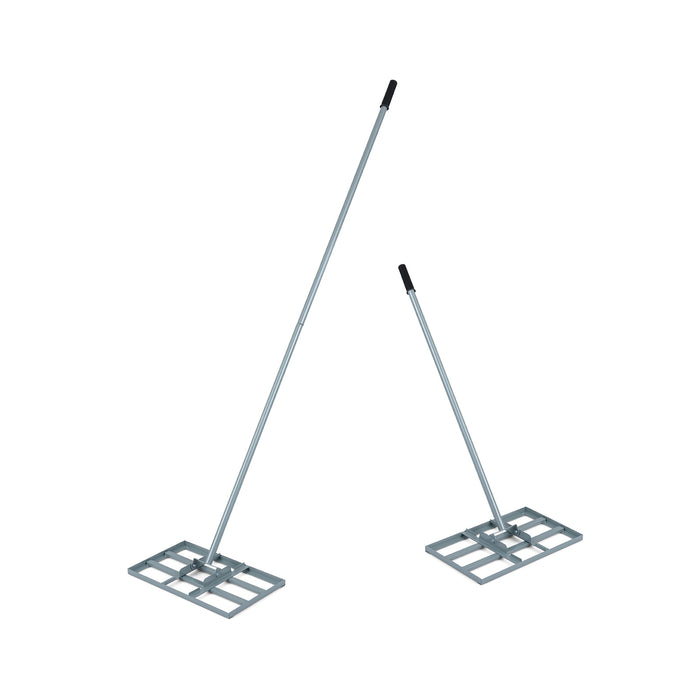 Lawn Leveling Rake Heavy-Duty Metal Levelawn Tool with 43 x 25 cm Plate-