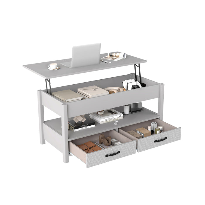 Lift Top Coffee Table Farmhouse Accent Table with Storage-