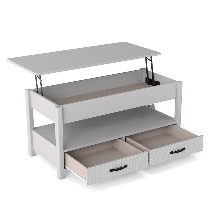 Lift Top Coffee Table Farmhouse Accent Table with Storage-