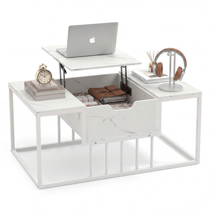 Lift Top Coffee Table Modern Center Table with Hidden Storage Compartment-