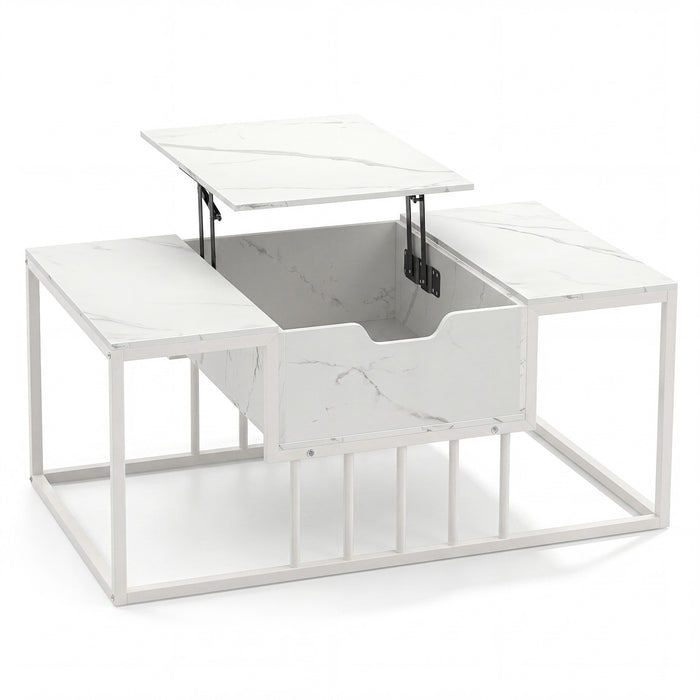 Lift Top Coffee Table Modern Center Table with Hidden Storage Compartment-