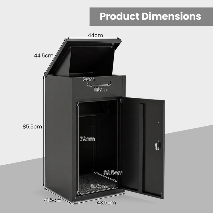 Lockable Delivery Box for Outside with Coded Lock & Anti-Theft Board-