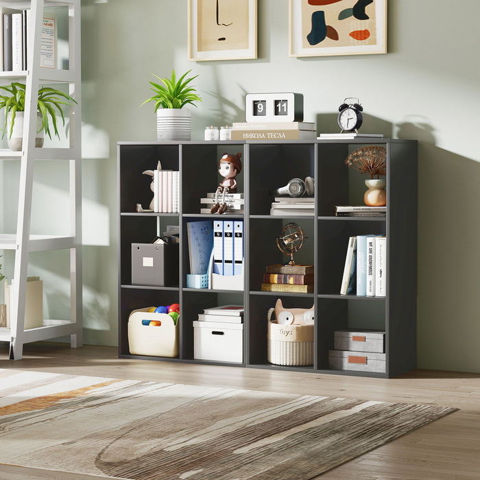 HOMCOM 6-Cube Bookshelf - Black