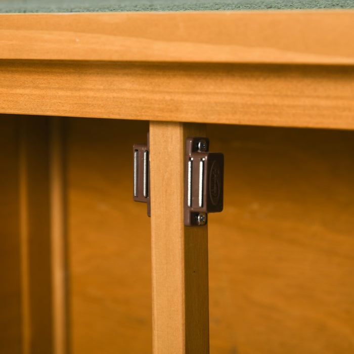 Wooden Garden Storage Shed - Fir Tool Cabinet Organizer with Shelving, Double Doors, 110x55x117cm - Perfect for Outdoor Equipment and Tool Storage