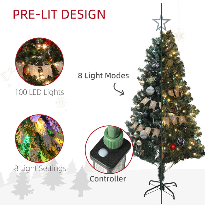 HOMCOM 6ft Pre-Lit and Decorated Christmas Tree | Aosom UK