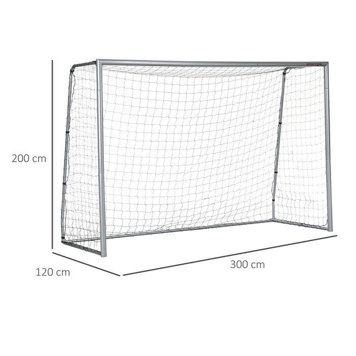 Football Goal with Net for Garden - 10ft x 6.5ft Sturdy Design with Ground Stakes - Quick Assembly for Backyard Soccer Games
