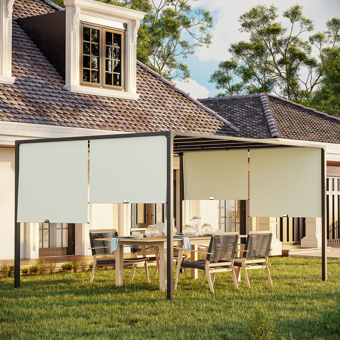 Outsunny 3 x 4m Outdoor Garden Pergola - Cream White