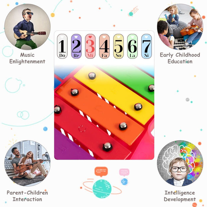 25 Easy-Hold Note Aluminum Piano for Kids-