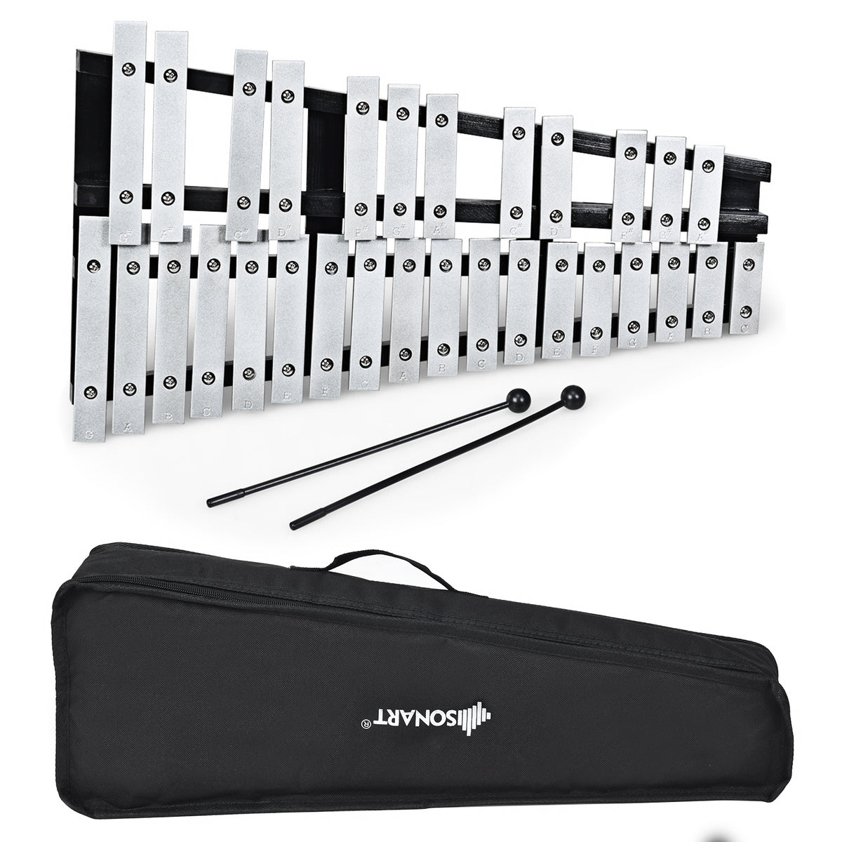 30 Note Foldable Vibraphone with Wooden Frame and Aluminum Keys ...