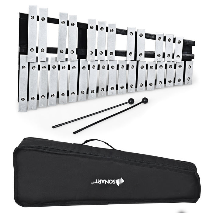 30 Note Foldable Vibraphone with Wooden Frame and Aluminum Keys