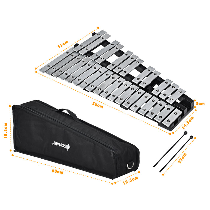 30 Note Foldable Vibraphone with Wooden Frame and Aluminum Keys