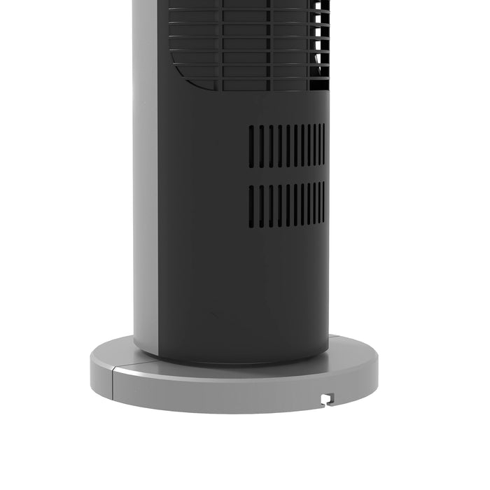 31" Oscillating Tower Fan with Remote - 4-Hour Timer, 3 Speeds & Modes, Quiet Floor Standing Cooling Device - Ideal for Home, Bedroom, Office Use in Silver