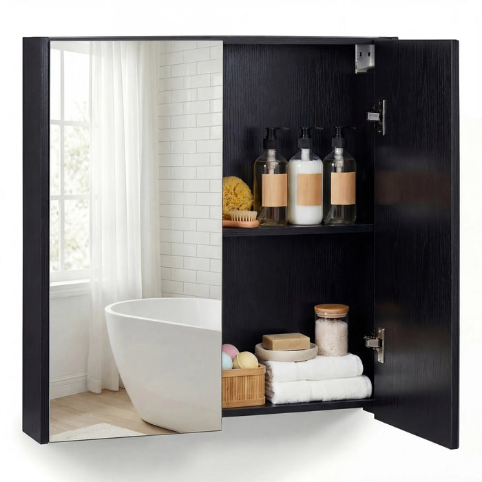 Medicine Cabinet with Mirror Wall Mounted Bathroom Cabinet-