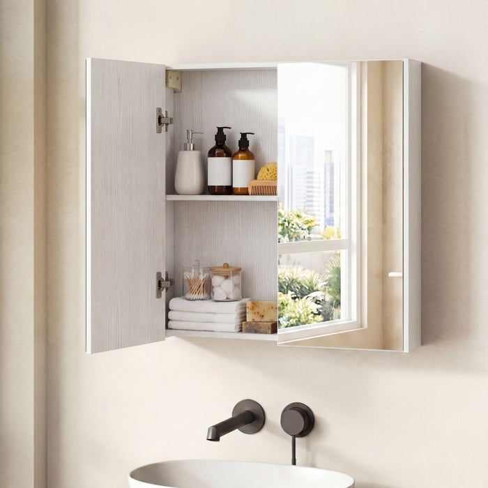 Medicine Cabinet with Mirror Wall Mounted Bathroom Cabinet-