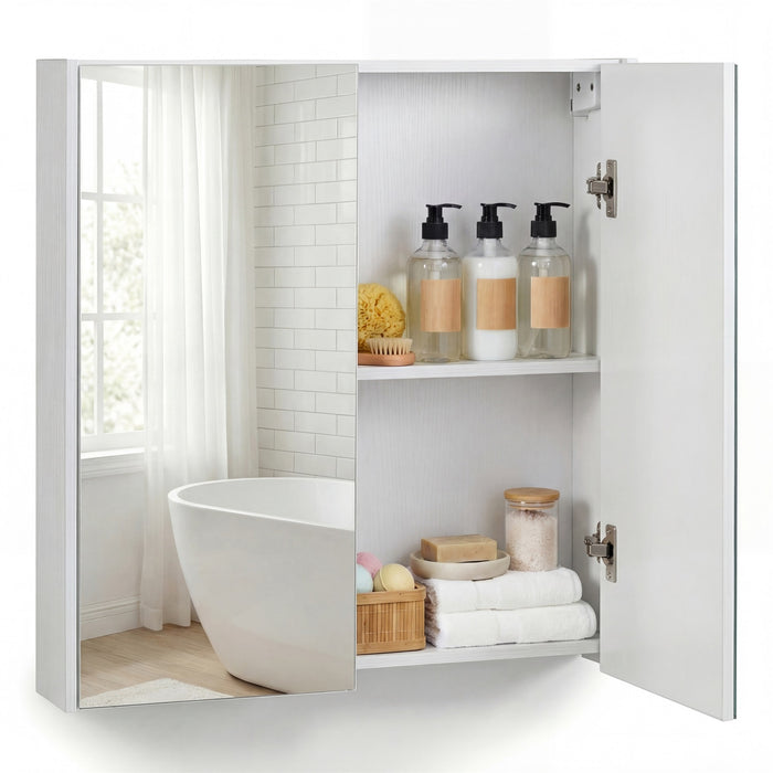 Medicine Cabinet with Mirror Wall Mounted Bathroom Cabinet-