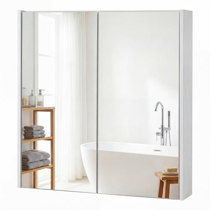 Medicine Cabinet with Mirror Wall Mounted Bathroom Cabinet-